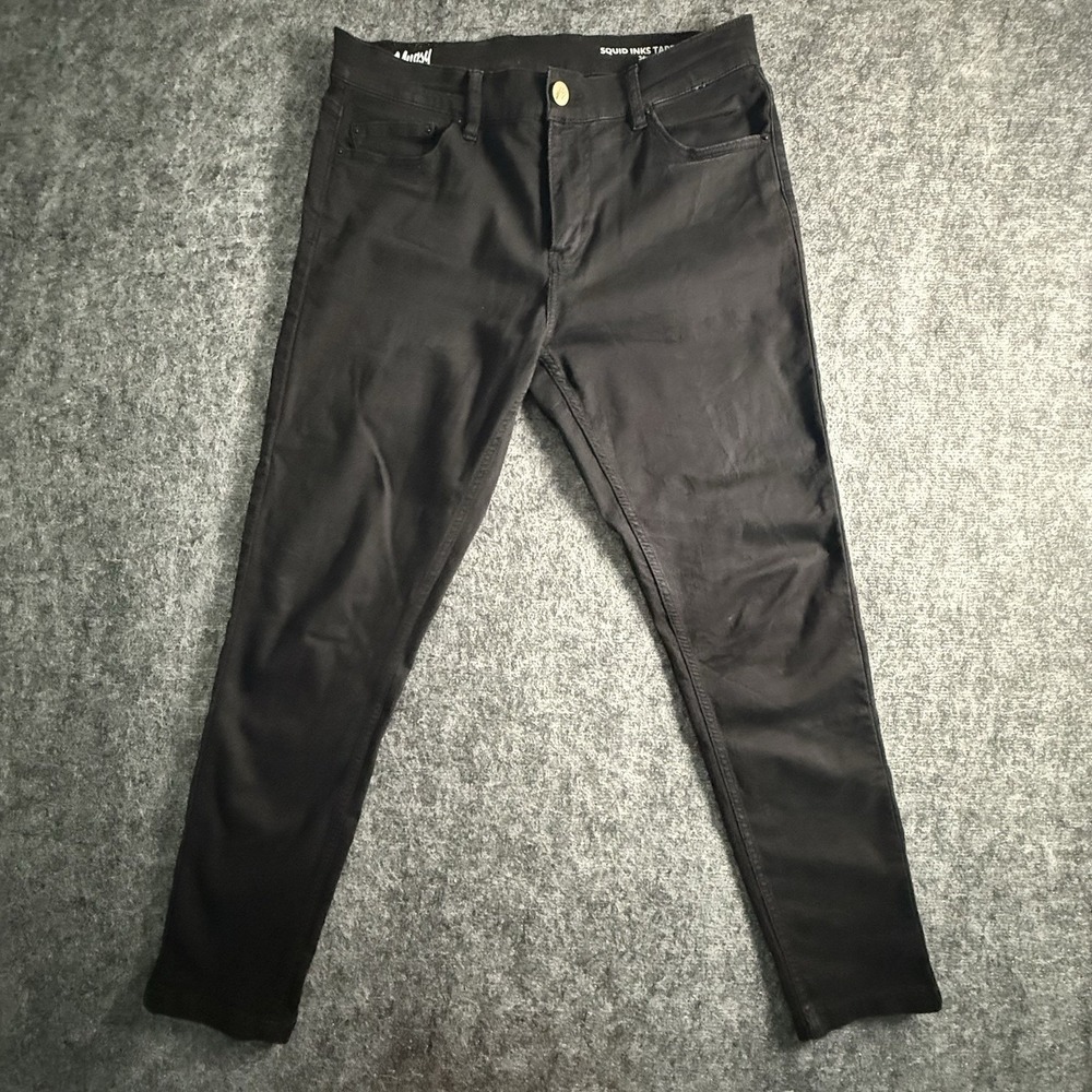 Mugsy Jeans Mens 34x32 Black Squid Inks Stretch Flex Denim Comfort Fit Tapered